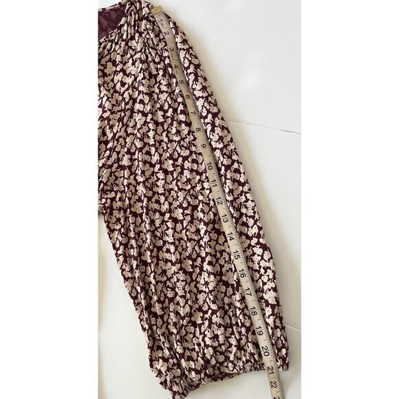 The Great Dress Sleep Size 2 (US M) Burgundy Floral Print V Neck Boho Relaxed - Picture 8 of 11